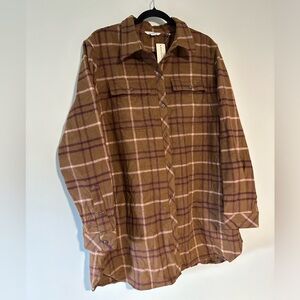 Women's NWT L.L. Bean Signature Chamois Tunic, Pattern Light Saddle, Size XL R